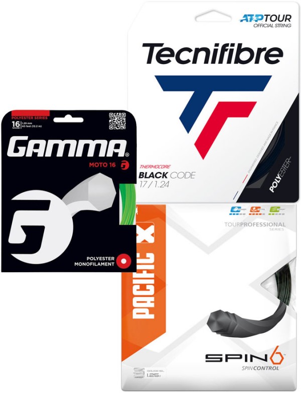 Testni paket teniških strun za spin