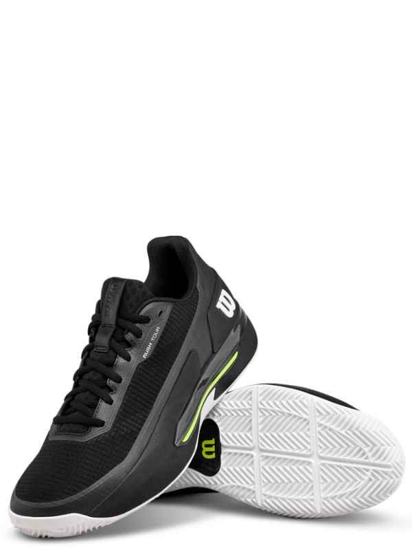 Tenis copati Wilson Rush Tour 5 Clay Black safety yellow